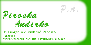 piroska andirko business card